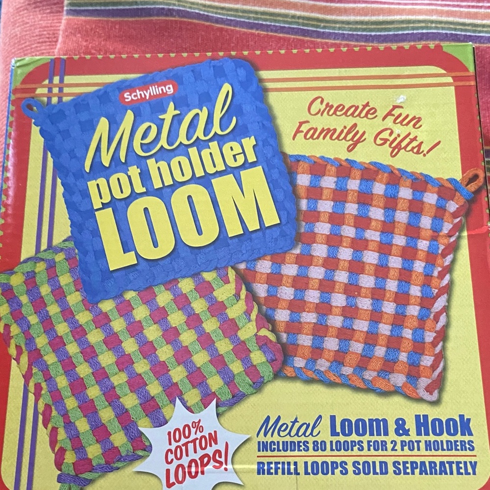 Schylling Metal Pot Holder Loom - Colorful Craft Kit new